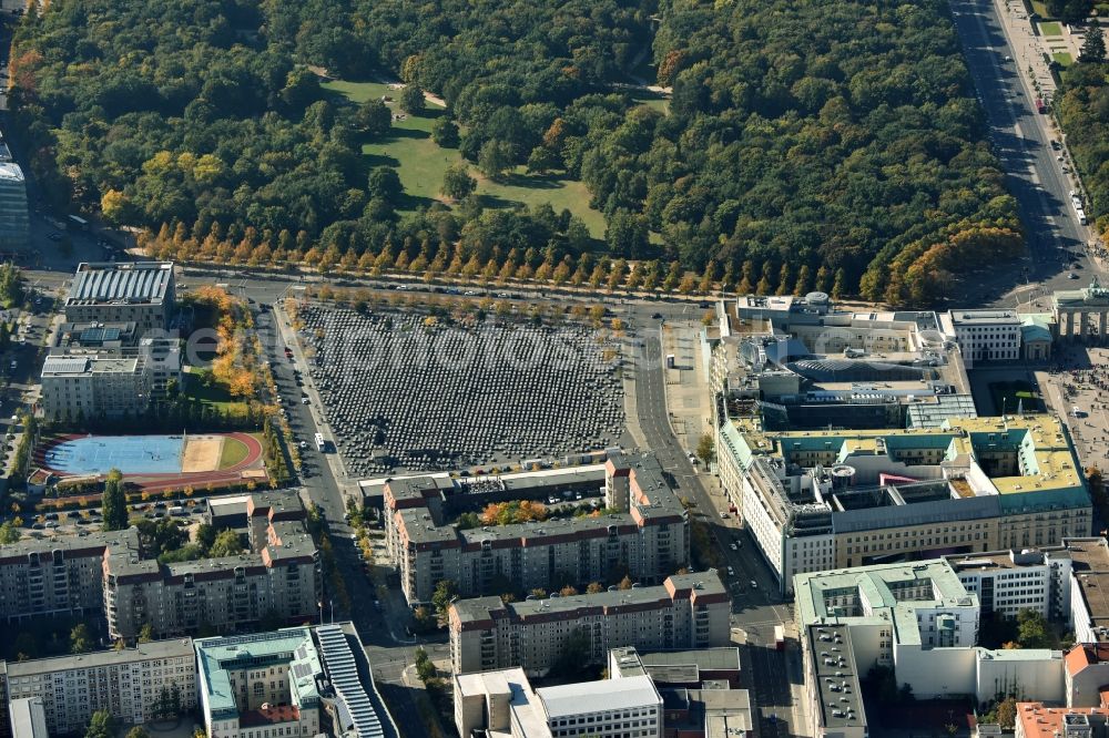 Berlin from the bird's eye view: Holocaust Memorial in Berlin Mitte