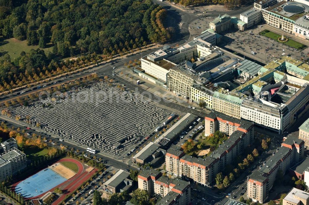 Berlin from above - Holocaust Memorial in Berlin Mitte