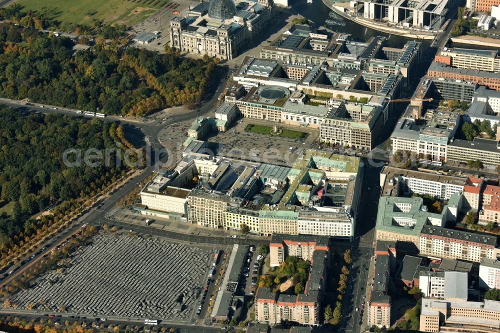 Berlin from the bird's eye view: Holocaust Memorial in Berlin Mitte