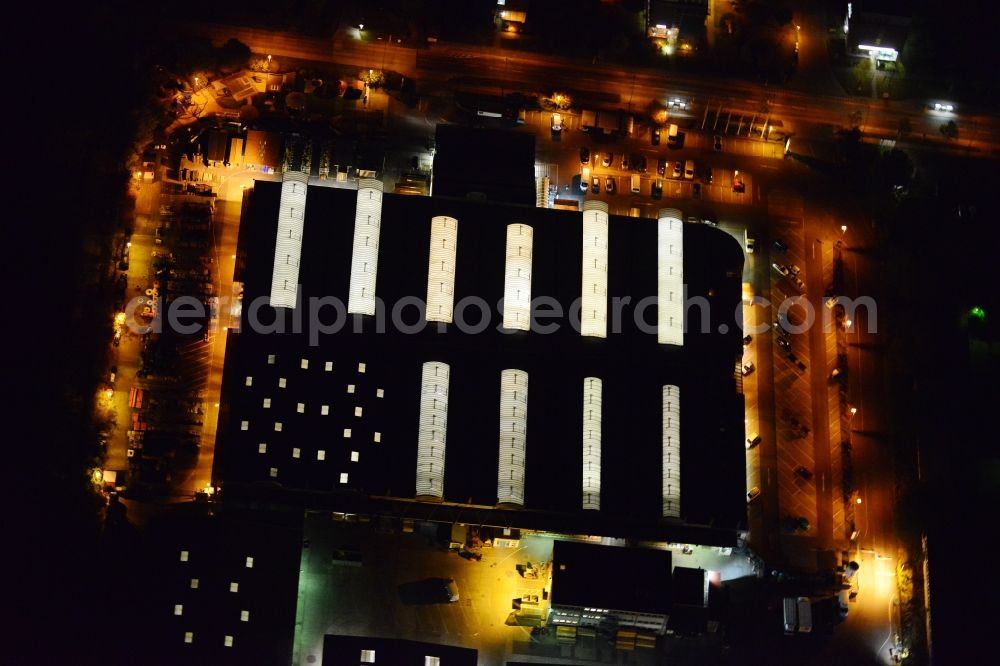 Aerial photograph Berlin - Wood Possling construction market Mahlsdorf on Landsberger Strasse in Berlin