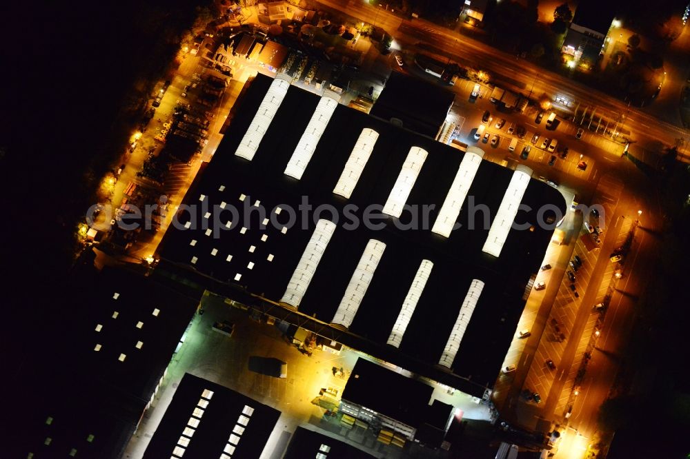 Berlin from above - Wood Possling construction market Mahlsdorf on Landsberger Strasse in Berlin