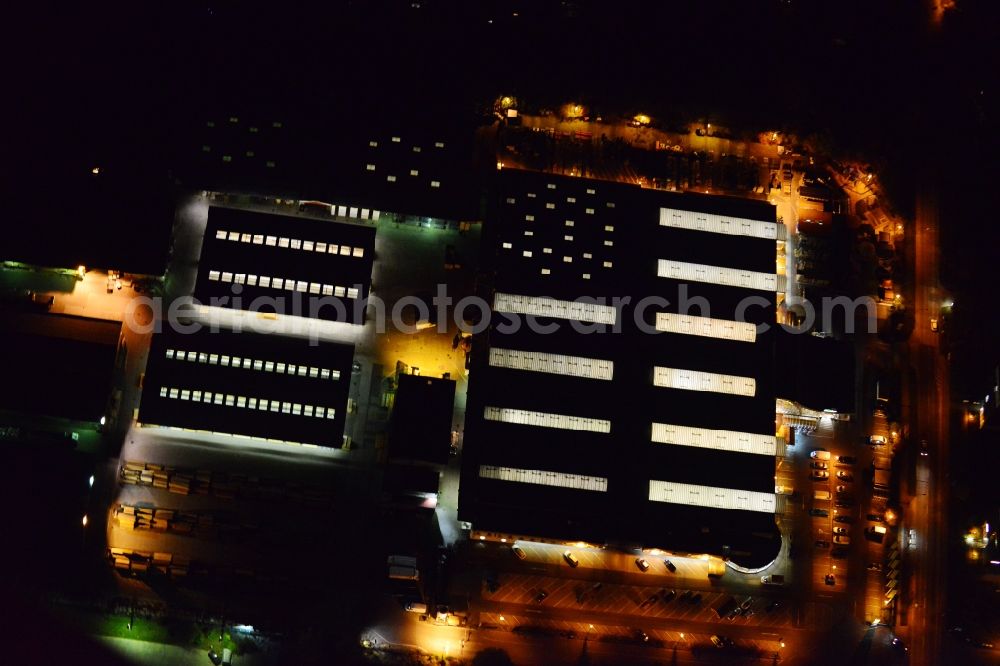 Aerial image Berlin - Wood Possling construction market Mahlsdorf on Landsberger Strasse in Berlin