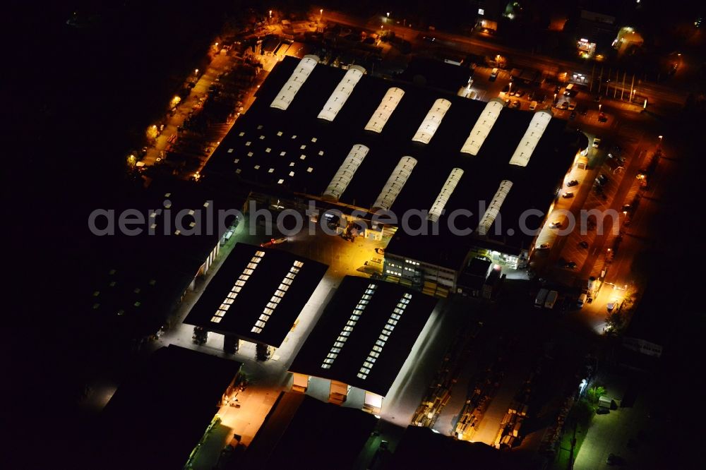 Aerial image Berlin - Wood Possling construction market Mahlsdorf on Landsberger Strasse in Berlin