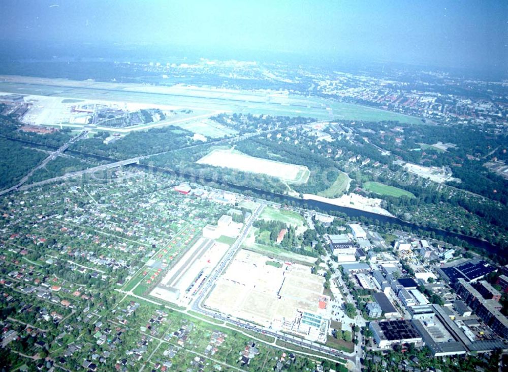 Berlin - Charlottenburg from above - 20.08.2002 Holzmarkt der Fa. Holz - Possling GmbH & Co. KG am Friedrich - Olbricht - Damm in 13627 BERLIN