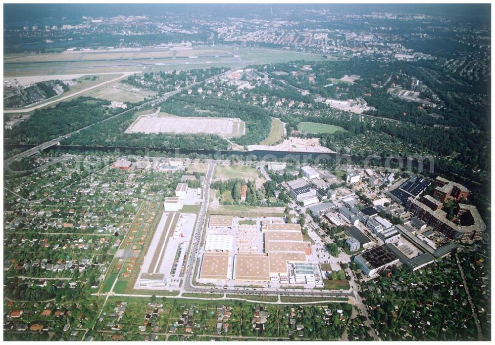 Berlin - Charlottenburg from above - 20.08.2002 Holzmarkt der Fa. Holz - Possling GmbH & Co. KG am Friedrich - Olbricht - Damm in 13627 BERLIN