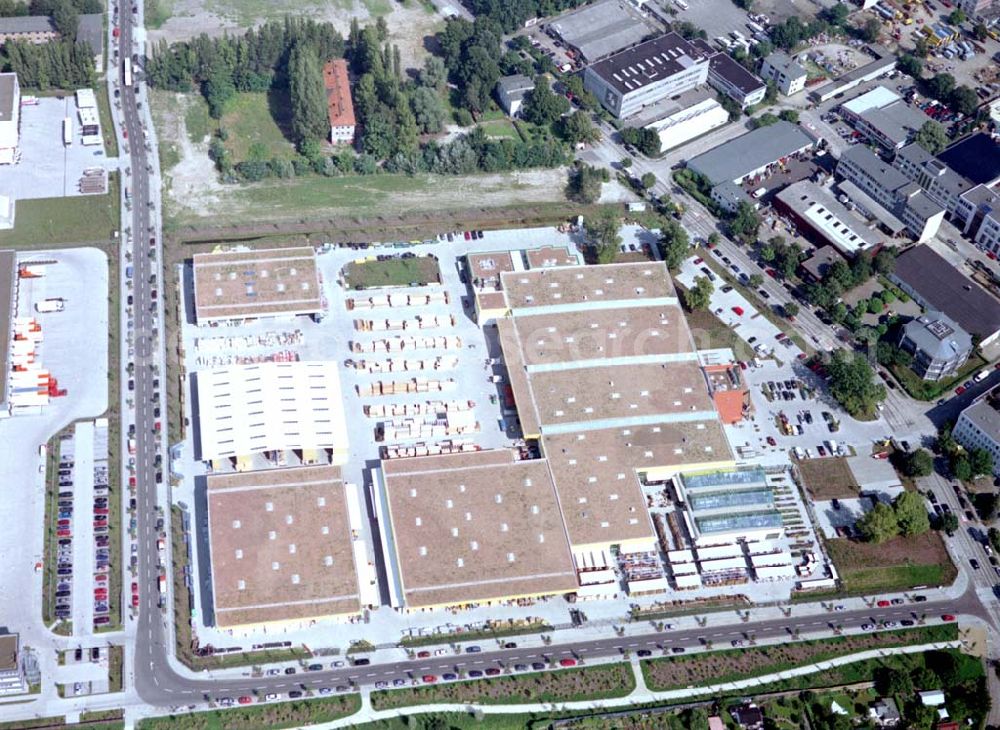 Aerial image Berlin - Charlottenburg - 20.08.2002 Holzmarkt der Fa. Holz - Possling GmbH & Co. KG am Friedrich-Olbricht-Damm 65 in 13627 BERLIN.