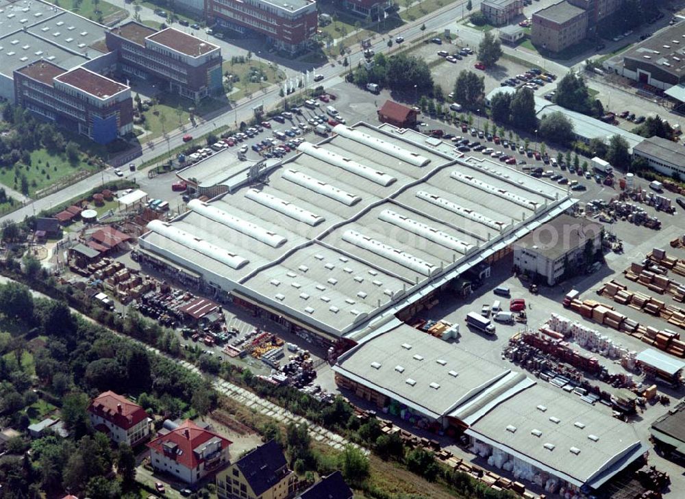 Aerial image Berlin - Hellersdorf - 20.08.2002 Holzmarkt der Fa. Holz - Possling GmbH & Co. KG an der Landsberger Straße 9 in 12623 BERLIN.