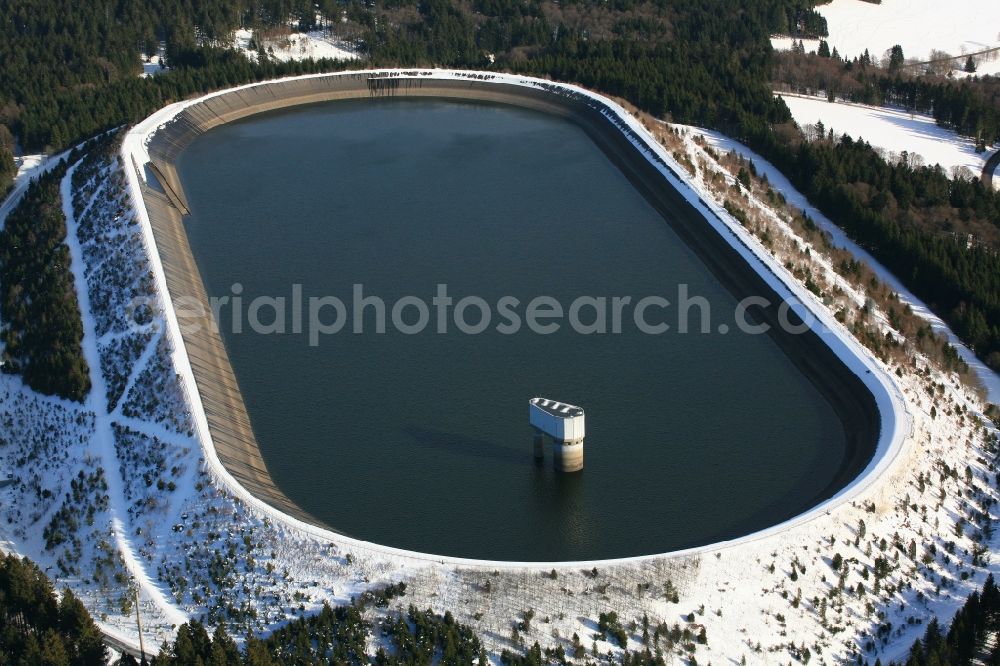 Aerial photograph Herrischried - High storage basin of the Schluchseewerk AG in Herrischried in the state Baden-Wuerttemberg