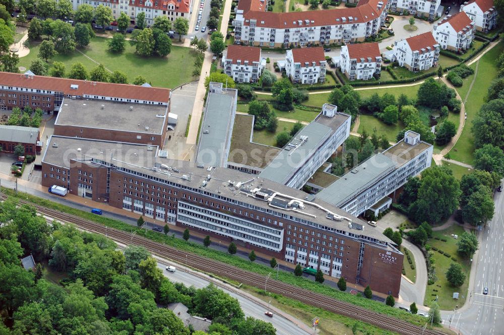 Schwerin from above - The Crown Plaza Hotel Schwerin in Mecklenburg-Western Pomerania