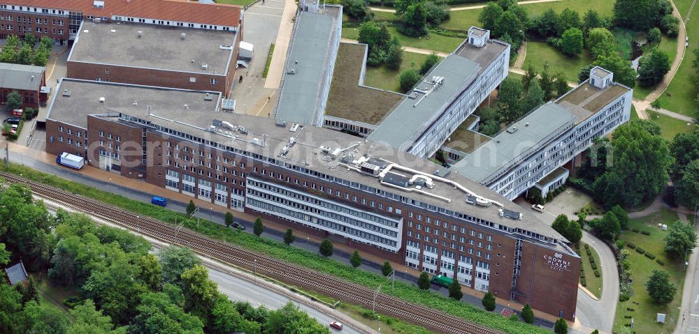 Schwerin from the bird's eye view: The Crown Plaza Hotel Schwerin in Mecklenburg-Western Pomerania