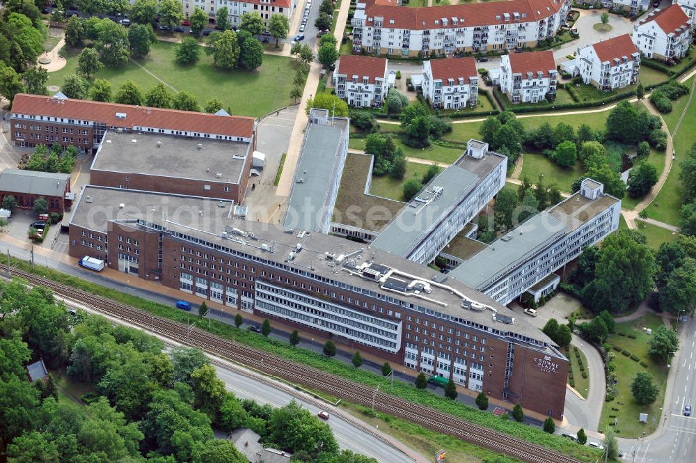 Aerial image Schwerin - The Crown Plaza Hotel Schwerin in Mecklenburg-Western Pomerania