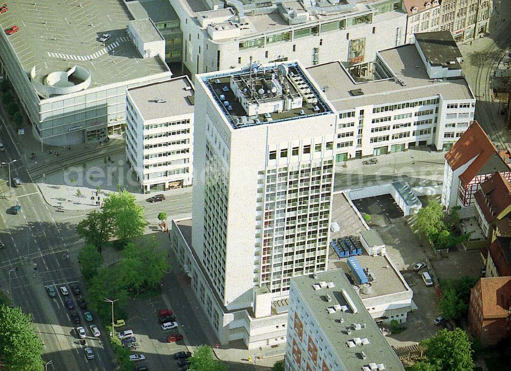 Aerial photograph Erfurt - Hotel an der Einkaufsgalerie Anger 1 in Erfurt