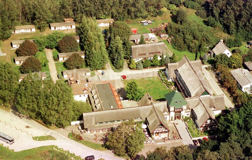 Koserow / Usedom from the bird's eye view: Hotel- und Gaststätte Jägerhof bei Koserow am Achterwasser.