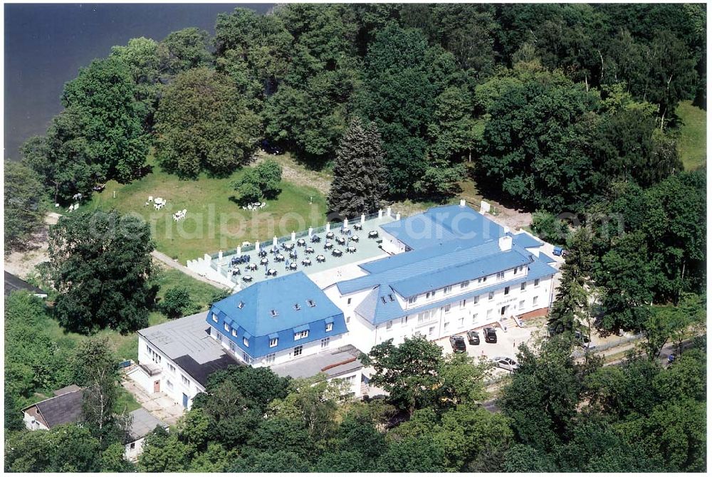 Aerial image Diensdorf - Hotel Haus am See (033677) 5524 Hauptstr. 2 15864 Diensdorf-Radlow Diensdorf am Scharmützelsee.