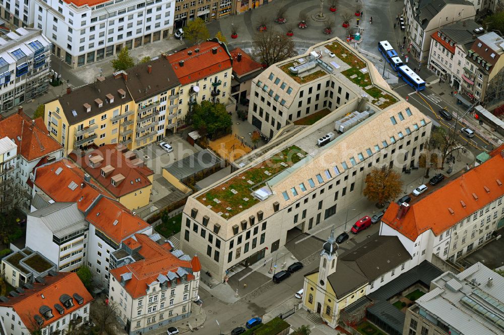 Aerial image München - Hotel Miano on Pasinger Marienplatz in the district Pasing-Obermenzing in Munich in the state Bavaria, Germany