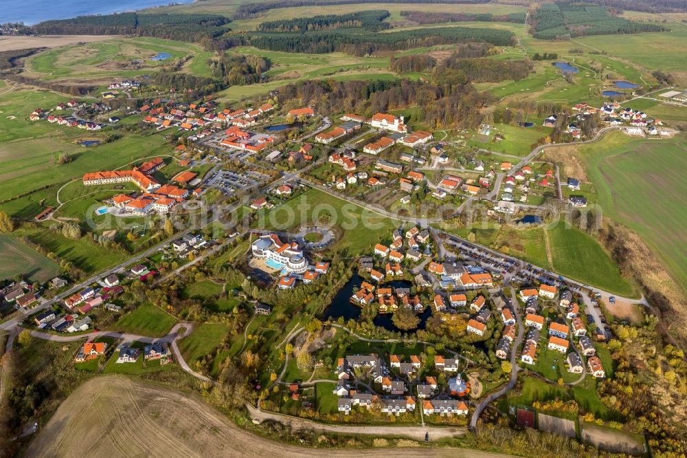 Aerial image Göhren-Lebbin - Hotel Castle Fleesensee in Goehren-Lebbin in Mecklenburg - Western Pomerania