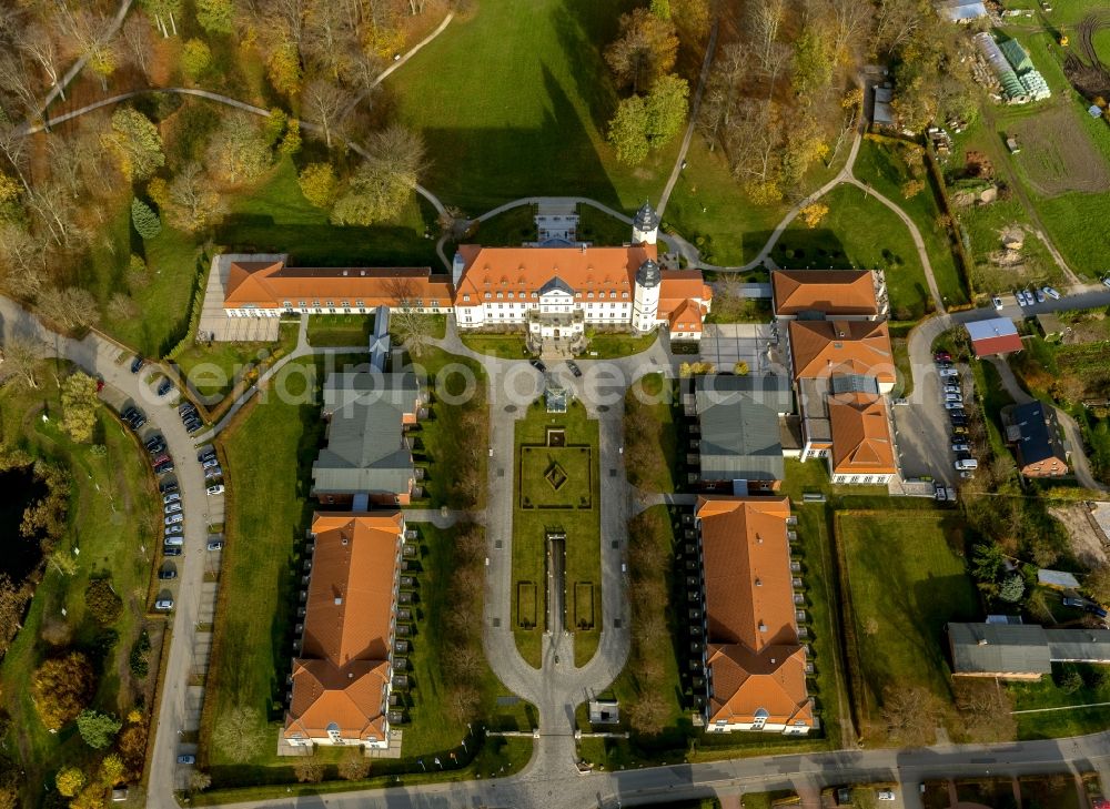 Göhren-Lebbin from above - Hotel Castle Fleesensee in Goehren-Lebbin in Mecklenburg - Western Pomerania