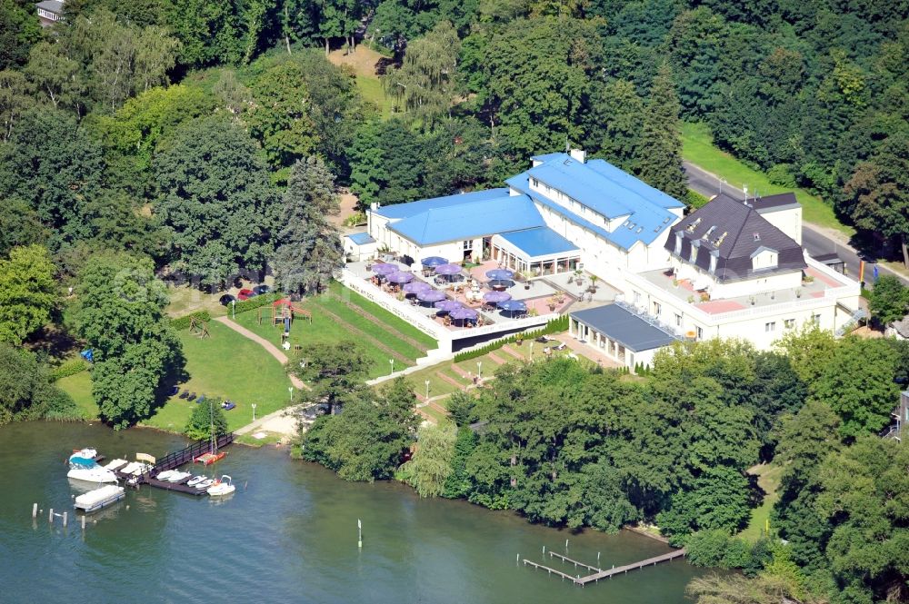 Dienstdorf-Radlow from above - View of the Hotel am See at Scharmützelsee in Diensdorf-Radlow in Brandenburg