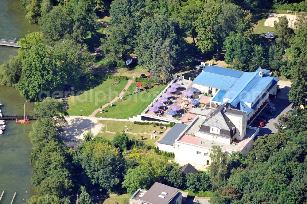 Aerial image Dienstdorf-Radlow - View of the Hotel am See at Scharmützelsee in Diensdorf-Radlow in Brandenburg