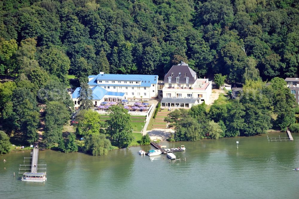 Dienstdorf-Radlow from above - View of the Hotel am See at Scharmützelsee in Diensdorf-Radlow in Brandenburg