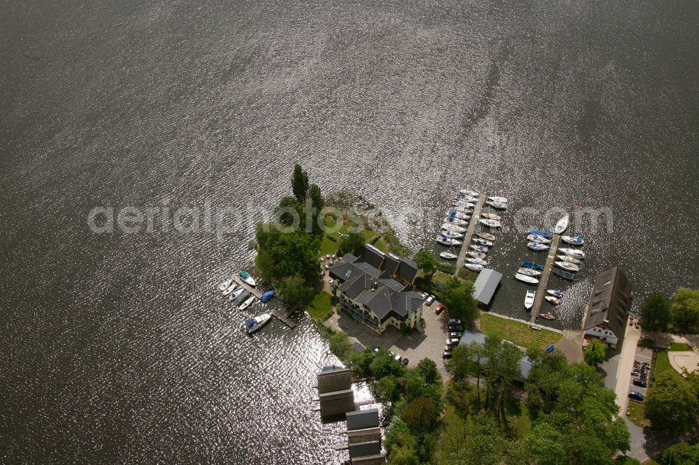 Aerial image Röbel/Müritz - View of the hotel Seestern in Roebel / Mueritz in the state Mecklenburg-West Pomerania