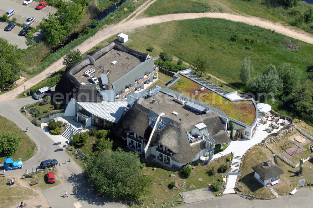 Baabe from above - Blick auf das Hotel Solthus am See auf der Insel Rügen im Ostseebad Baabe. Kontakt: Hotel Solthus Betriebsgesellschaft mbH, Bollwerkstrasse 1, 18586 Ostseebad Baabe / Rügen, Tel. +49(0)38303 8716-0, Fax +49(0)38303 8716-99, e-mail: info@solthus.de