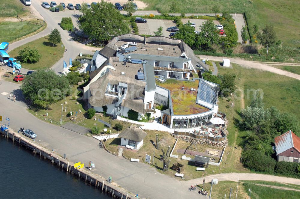 Baabe from above - Blick auf das Hotel Solthus am See auf der Insel Rügen im Ostseebad Baabe. Kontakt: Hotel Solthus Betriebsgesellschaft mbH, Bollwerkstrasse 1, 18586 Ostseebad Baabe / Rügen, Tel. +49(0)38303 8716-0, Fax +49(0)38303 8716-99, e-mail: info@solthus.de