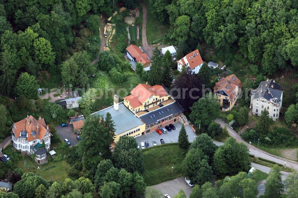 Aerial image Eisenach - The hotel is located in Mariental Sophienaue of Eisenach in Thuringia. this part of Eisenach is a popular recreation area with a number of larger villas. In one of them, the hotel is Sophienaue