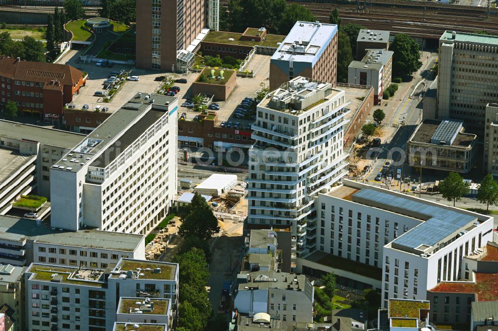 Aerial image Hamburg - Hotel complex Adenauerallee corner Lindenstrasse in the district of St. Georg in Hamburg, Germany