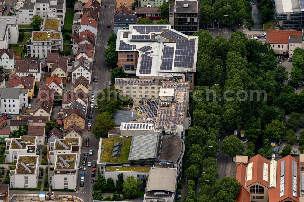 Reutlingen from the bird's eye view: Complex of the hotel building City Hotel Fortuna Reutlingen on street Lindachstrasse in Reutlingen in the state Baden-Wuerttemberg, Germany