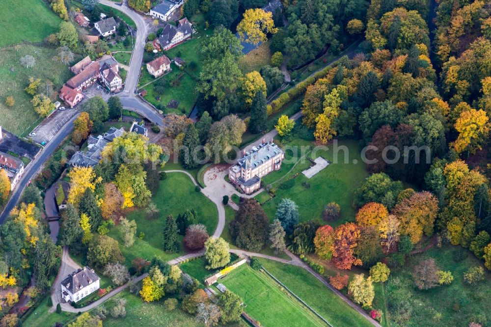 Windstein from the bird's eye view: Complex of the hotel building Domaine Jaegerthal in a green valley in the district Jaegerthal in Windstein in Grand Est, France