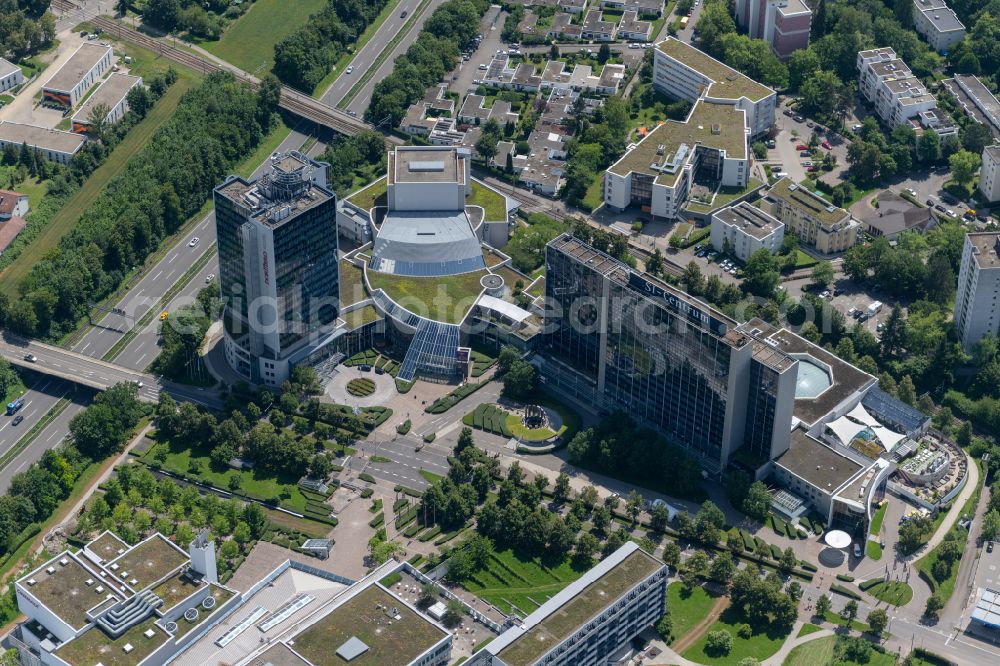 Aerial photograph Stuttgart - High-rise building of the hotel complex DORMERO Hotel Stuttgart on street Plieninger Strasse in the district Sternhaeule in Stuttgart in the state Baden-Wuerttemberg, Germany