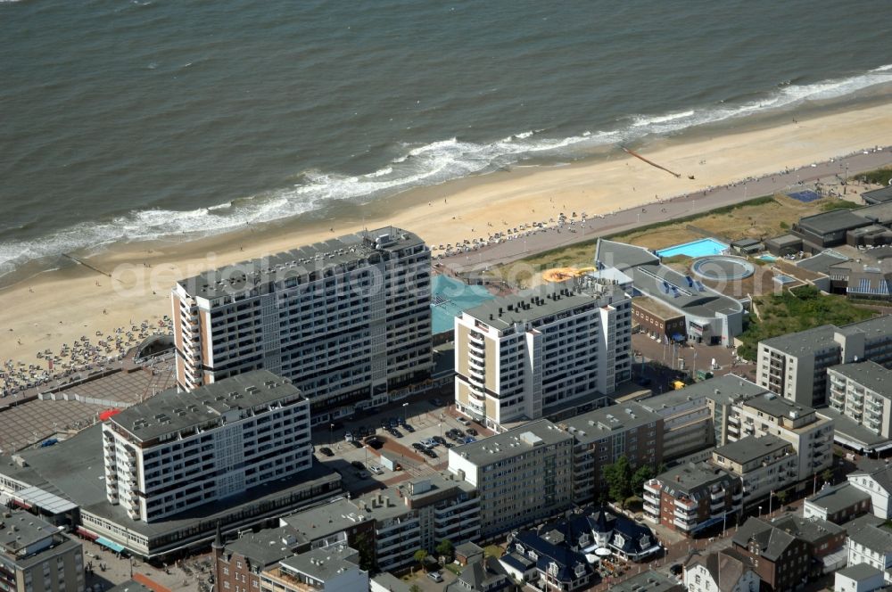 Aerial photograph Sylt - High-rise building of the hotel complex Haus Metropol in the district Westerland in Sylt on Island Sylt at the island Sylt in the state Schleswig-Holstein, Germany