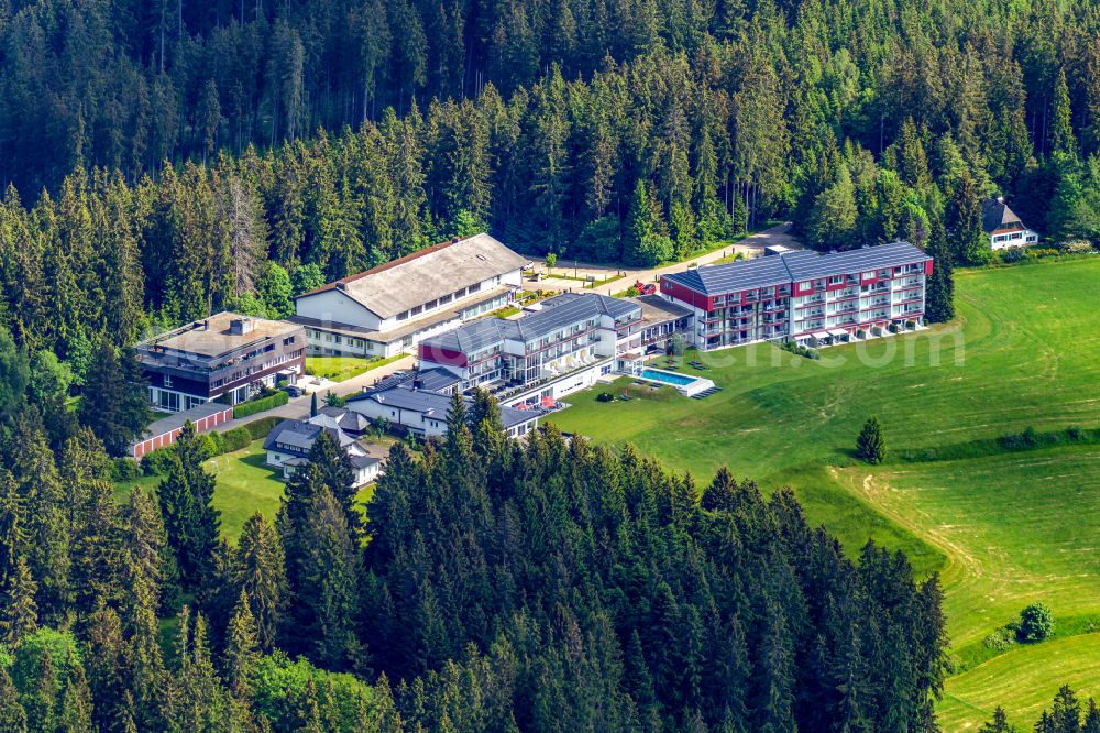 Aerial image Saig - Complex of the hotel building Hotel Saigerhoeh in Saig in the state Baden-Wuerttemberg, Germany