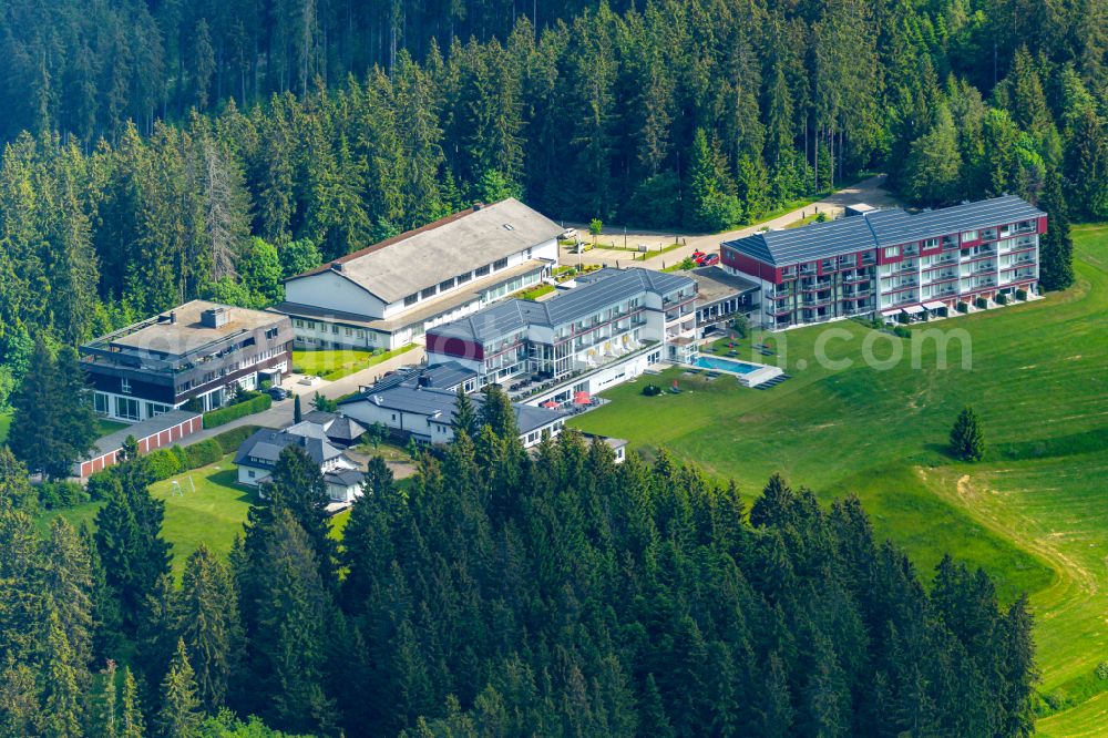 Aerial photograph Saig - Complex of the hotel building Hotel Saigerhoeh in Saig in the state Baden-Wuerttemberg, Germany