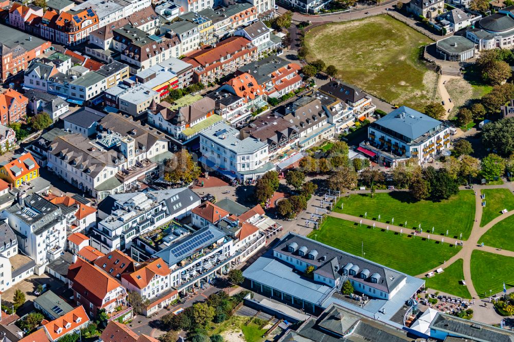 Aerial image Norderney - Hotel complex Insel Hotel Koenig in Buelowallee on Norderney in the state Lower Saxony, Germany