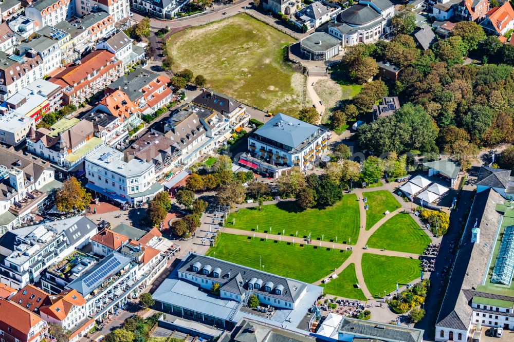 Aerial photograph Norderney - Hotel complex Insel Hotel Koenig in Buelowallee on Norderney in the state Lower Saxony, Germany