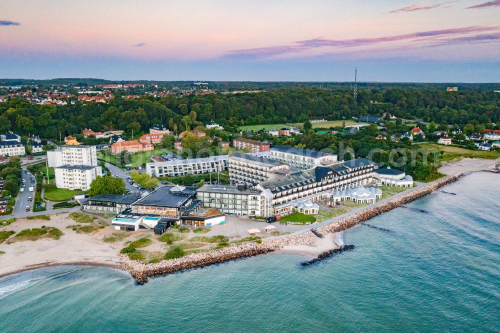 Aerial image Helsingör - Complex of the hotel building Marienlyst Strandhotel on street Nordre Strandvej in Helsingoer in , Denmark