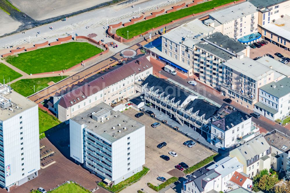 Aerial photograph Norderney - Complex of the hotel building Nordstrandperle Aparthotel in Norderney in the state Lower Saxony, Germany