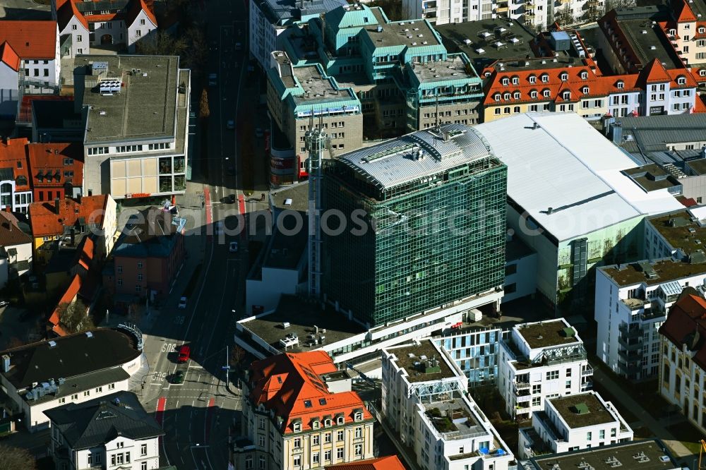 Aerial photograph Kempten (Allgäu) - High-rise building of the hotel complex Parkhotel Kempten in Allgaeu-Tower in Kempten (Allgaeu) in the state Bavaria, Germany