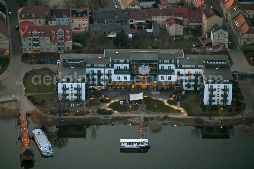 Aerial photograph Neuruppin - Complex of the hotel building Resort Mark Brandenburg in Neuruppin in the state Brandenburg, Germany