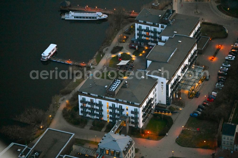 Neuruppin from the bird's eye view: Complex of the hotel building Resort Mark Brandenburg in Neuruppin in the state Brandenburg, Germany