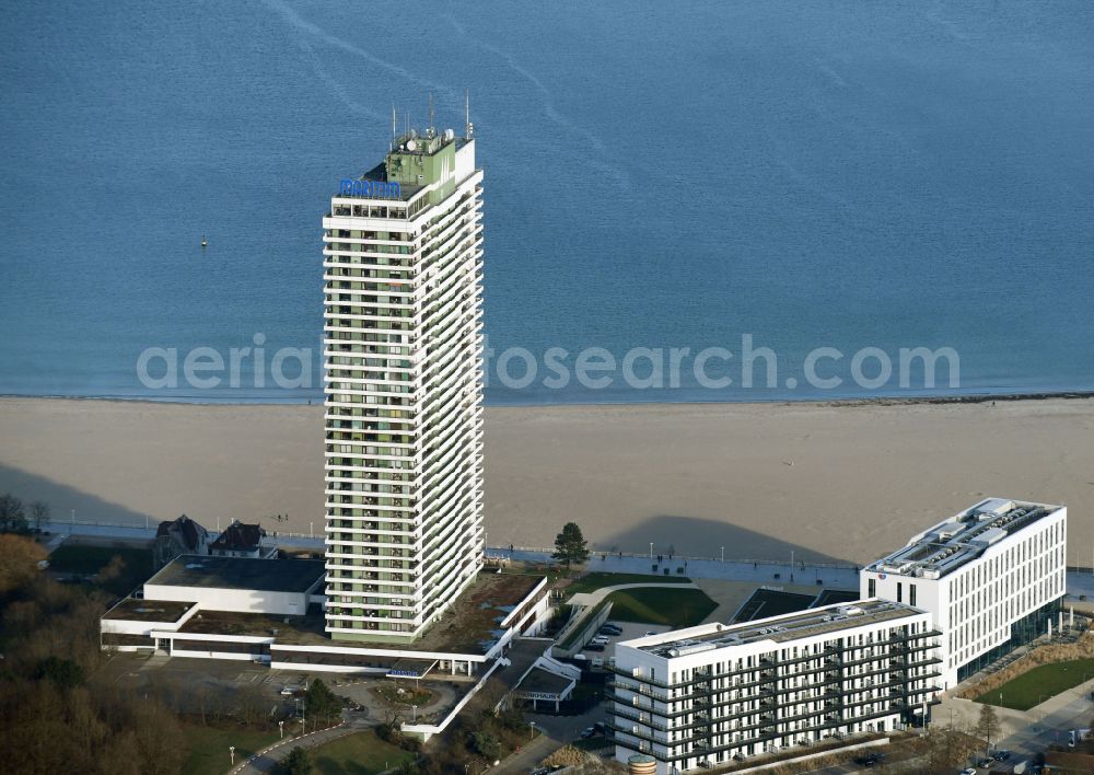 Travemünde from the bird's eye view: Hotel complex a-ja Resort Travemuende in Travemuende in the state Schleswig-Holstein, Germany