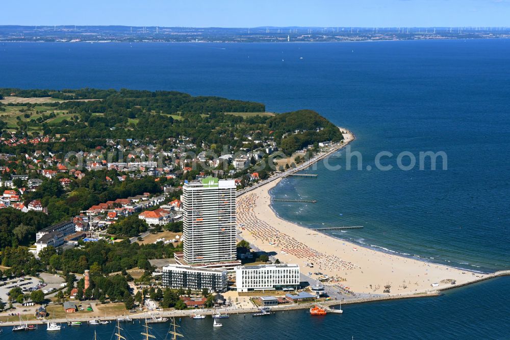 Aerial photograph Travemünde - Hotel complex a-ja Resort Travemuende in Travemuende in the state Schleswig-Holstein, Germany