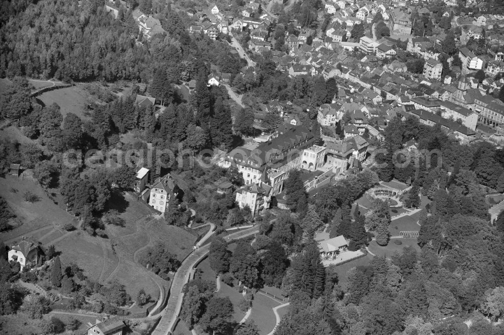 Aerial image Bad Wildbad - Complex of the hotel building on Sommerberg in the district Sommerberg in Bad Wildbad in northern Black Forest in the state Baden-Wuerttemberg, Germany