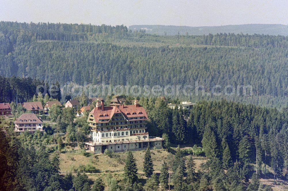 Aerial photograph Bad Wildbad - Complex of the hotel building on Sommerberg in the district Sommerberg in Bad Wildbad in northern Black Forest in the state Baden-Wuerttemberg, Germany