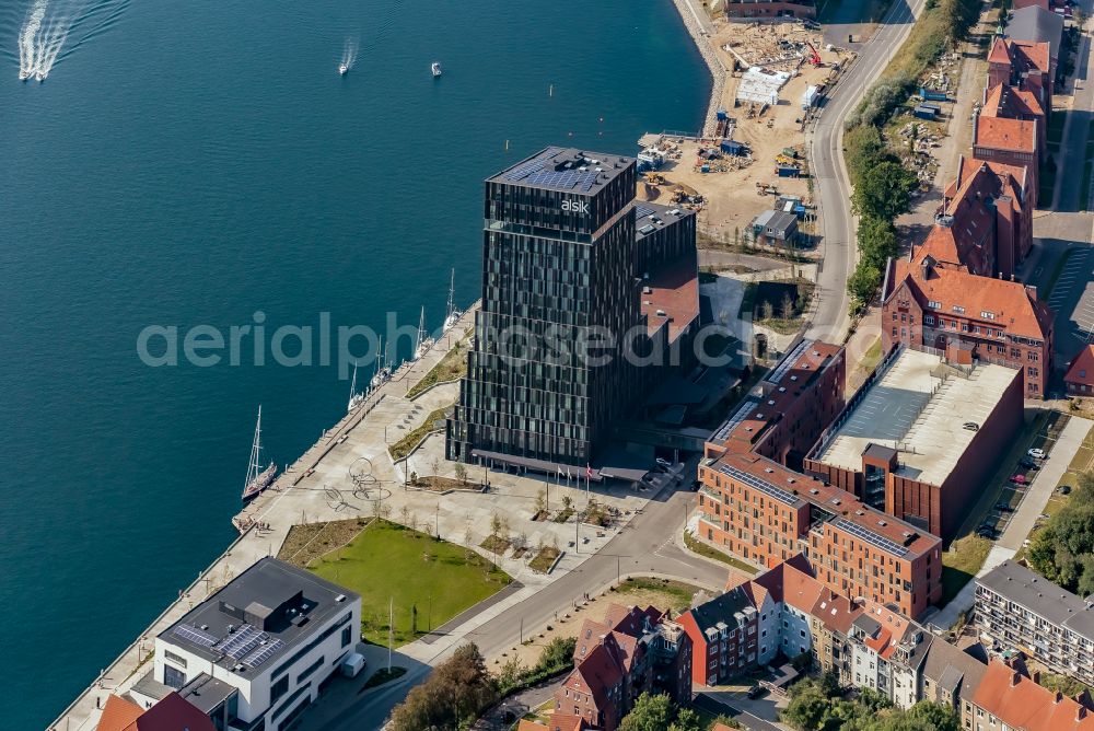 Aerial image Sonderborg - High-rise building of the hotel complex in Sonderborg in Syddanmark, Denmark