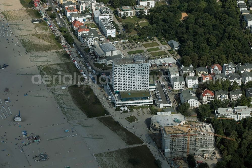 Aerial image Rostock - Hotel construction in Warnemuende in Rostock in the state Mecklenburg - Western Pomerania