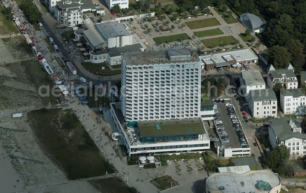 Aerial photograph Rostock - Hotel construction in Warnemuende in Rostock in the state Mecklenburg - Western Pomerania