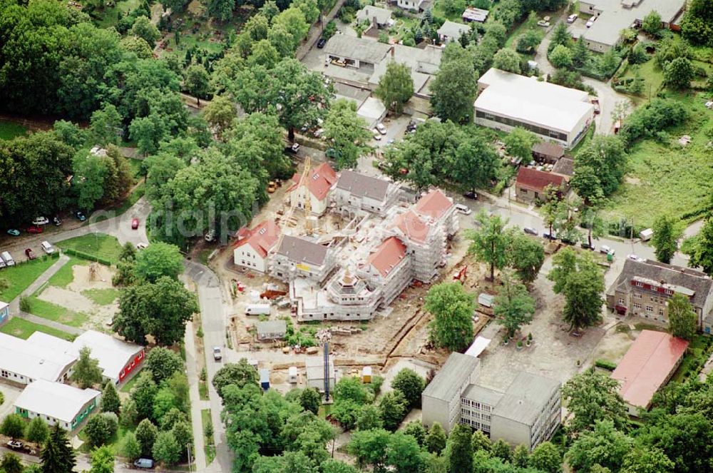 Neuenhagen / Brandenburg from the bird's eye view: Hotelneubau Neuenhagen